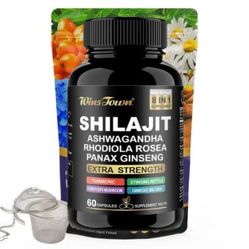 8-in-1 Supplement With Ashwagandha, Rhodiola Rosea & Panax Ginseng - Extra Strength & Energy Boost