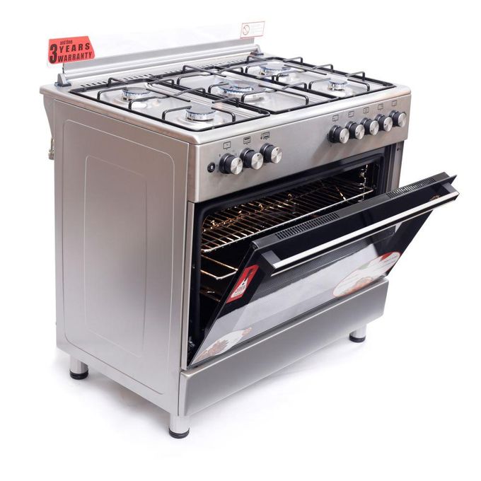 Blueflame 90cm * 60cm ET905GFR Full Gas Cooker ( Made In Turkey ) - Stainless Steel (3YRS WRNTY)