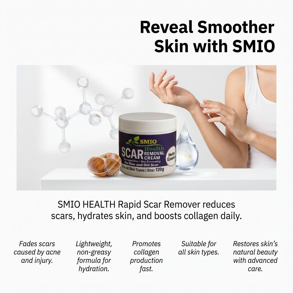 AA SMIO HEALTH Rapid Scar Remover Old And New Scars Achieve Smooth, Scar-Free Skin 120g Keloids Remover