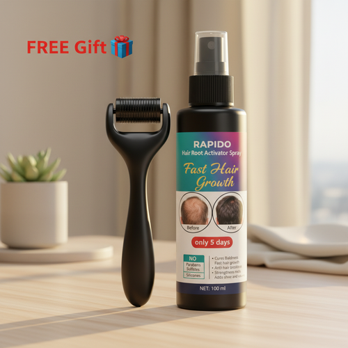 AA RAPIDO Hair Root Activator Spray (100ml) + FREE Dermaroller